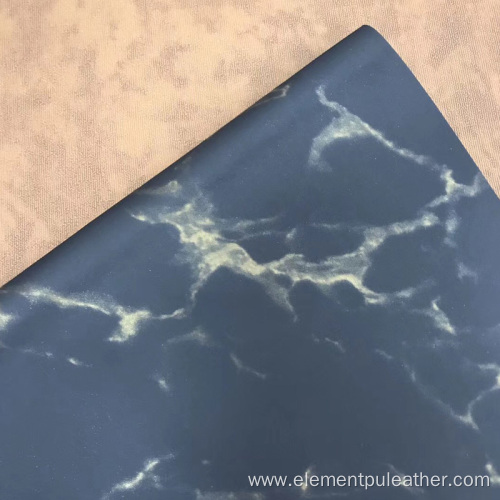 Marble Printed HotPress Embossing PU Imitation Leather